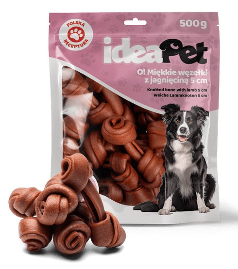 IdeaPet miękkie węzełki z jagnięciną 5 cm – delikatna nagroda do treningu