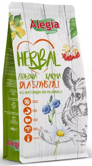 Alegia Herbal Szynszyla 600 g – ręcznie pakowana mieszanka ziół bez zbóż