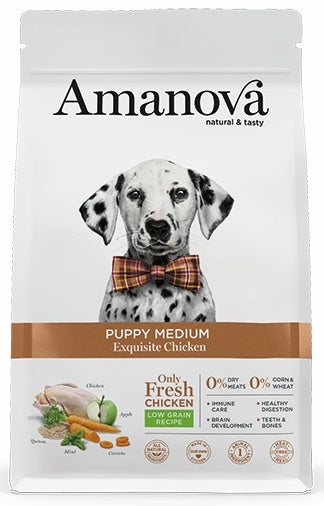 Amanova dog puppy medium exquisite chicken – świeży kurczak dla szczeniąt ras średnich – 2kg