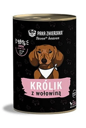 Paka Zwierzaka Seventh Heaven Rabbit & Beef puszka 400g - Image 1