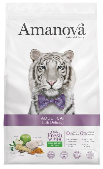 Amanova cat adult fish delicacy white fish – monoproteinowa karma z białą rybą – 6 kg
