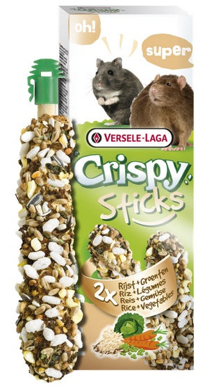 Versele-Laga Crispy Sticks Hamster & Rat Rice & Vegetables - kolby dla chomików i szczurów z ryżem i warzywami 110g - Image 2