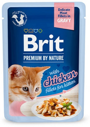 Brit Premium Cat Kitten Fillets with Chicken saszetka 85g - fileciki w sosie dla kociąt - Image 1