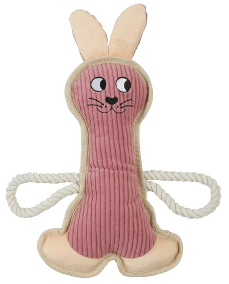 Zolux zabawka dla psa Królik Buddy różowy 33 cm - wzmocnione szwy i eko wypełnienie - Image 1