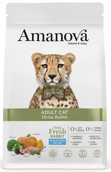Amanova Cat Adult Divine Rabbit – monobiałkowa formuła ze świeżym królikiem
