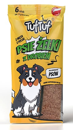 TUF TUF psie żelki - sprężyste paski z drobiem 6 szt. - Image 1