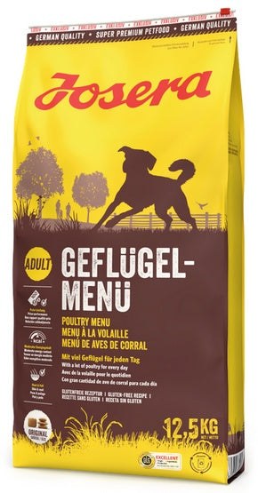Josera exclusive geflugel-menu – chrupiąca karma z drobiem na co dzień – worek 12,5 kg