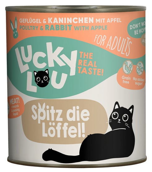 Lucky Lou Lifestage Adult drób i królik - duża puszka 800 g bez zbóż - Image 1