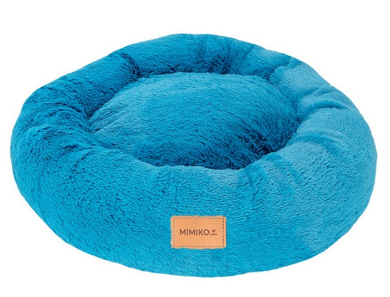 MIMIKO Pets Legowisko Shaggy okrągłe L 60cm turkusowe - Image 1