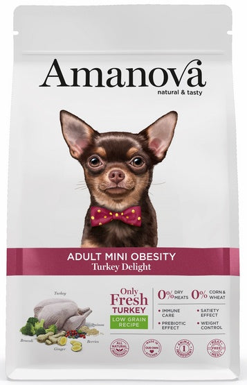 Amanova dog adult mini obesity turkey delight – indyk dla psów małych ras z nadwagą 800g - Image 1