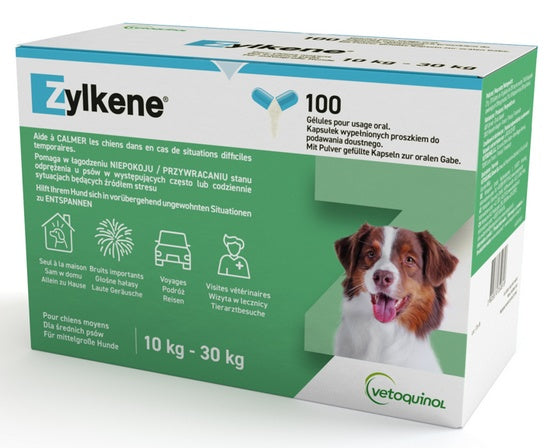 Vetoquinol Zylkene 225mg dla psów 10-30kg - blister 10 kapsułek - Image 1