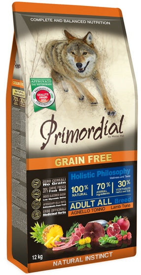 Primordial Dog Grain Free Adult Lamb & Tuna 12kg - Image 1