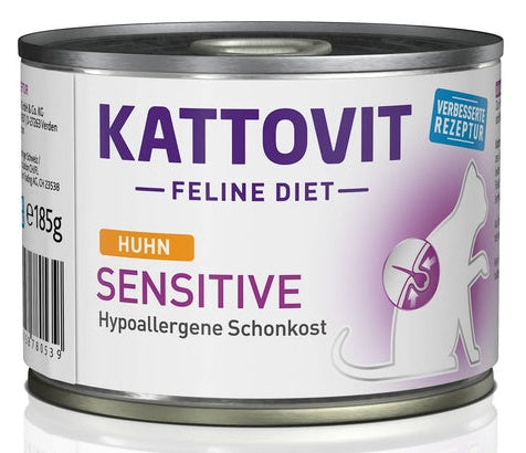 Kattovit Feline Diet Sensitive kurczak puszka 185 g – monobiałkowa dieta eliminacyjna bez zbóż