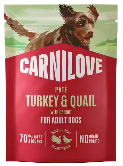 Carnilove Dog Turkey & Quail – indyk i przepiórka saszetka 300g