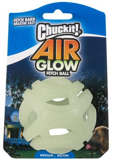Chuckit! Max Glow Air Fetch Ball Medium – świecąca piłka z ażurową konstrukcją ułatwiającą oddychanie