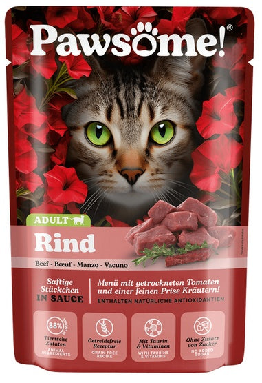 Pawsome Adult Rind – wołowina saszetka 85g