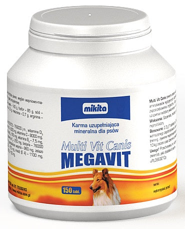 Mikita Megavit Multi-Vit Canis 150 tabl. – kompleksowe wsparcie witaminowo-mineralne