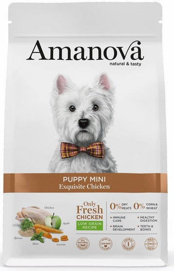 Amanova dog puppy mini exquisite chicken – świeży kurczak dla szczeniąt ras małych 500 g