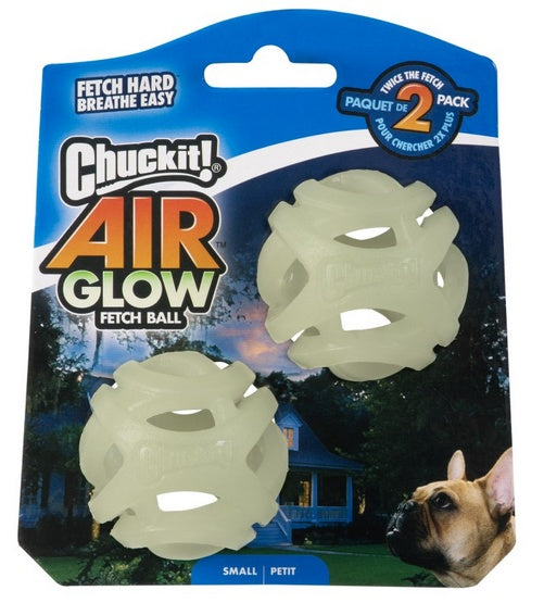 Chuckit! Max Glow Air Fetch Ball Small 2pak – świecąca piłka z lepszym przepływem powietrza