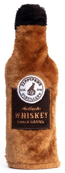 ZippyPaws pluszowa trzaskająca butelka Whiskey – wymienna butelka w środku