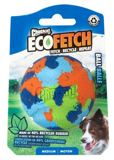 Chuckit! Eco Fetch Ball Medium – piłka do aportu z 40% gumy z recyklingu