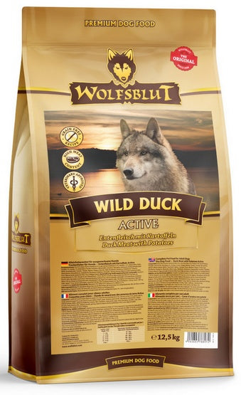 Wolfsblut Dog Wild Duck Active – kaczka i ziemniaki 12,5kg