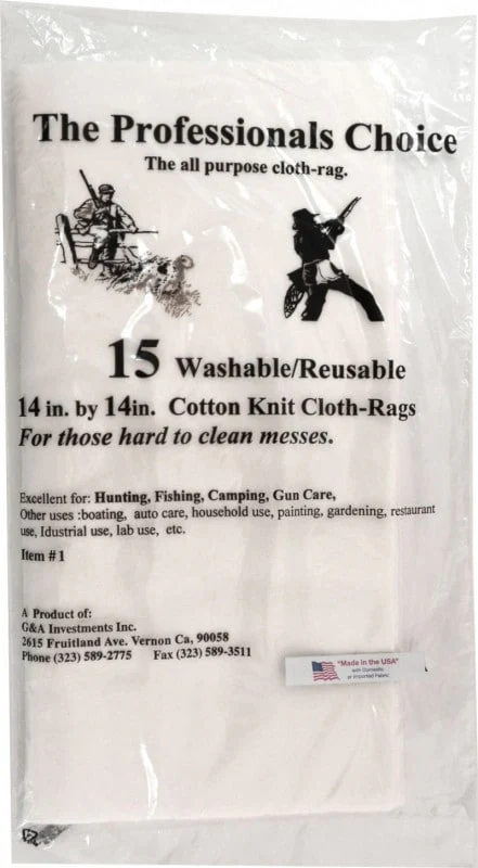 The Professionals Choice Cotton Knit Wiping Cleaning Cloths 15 pack - Image 1