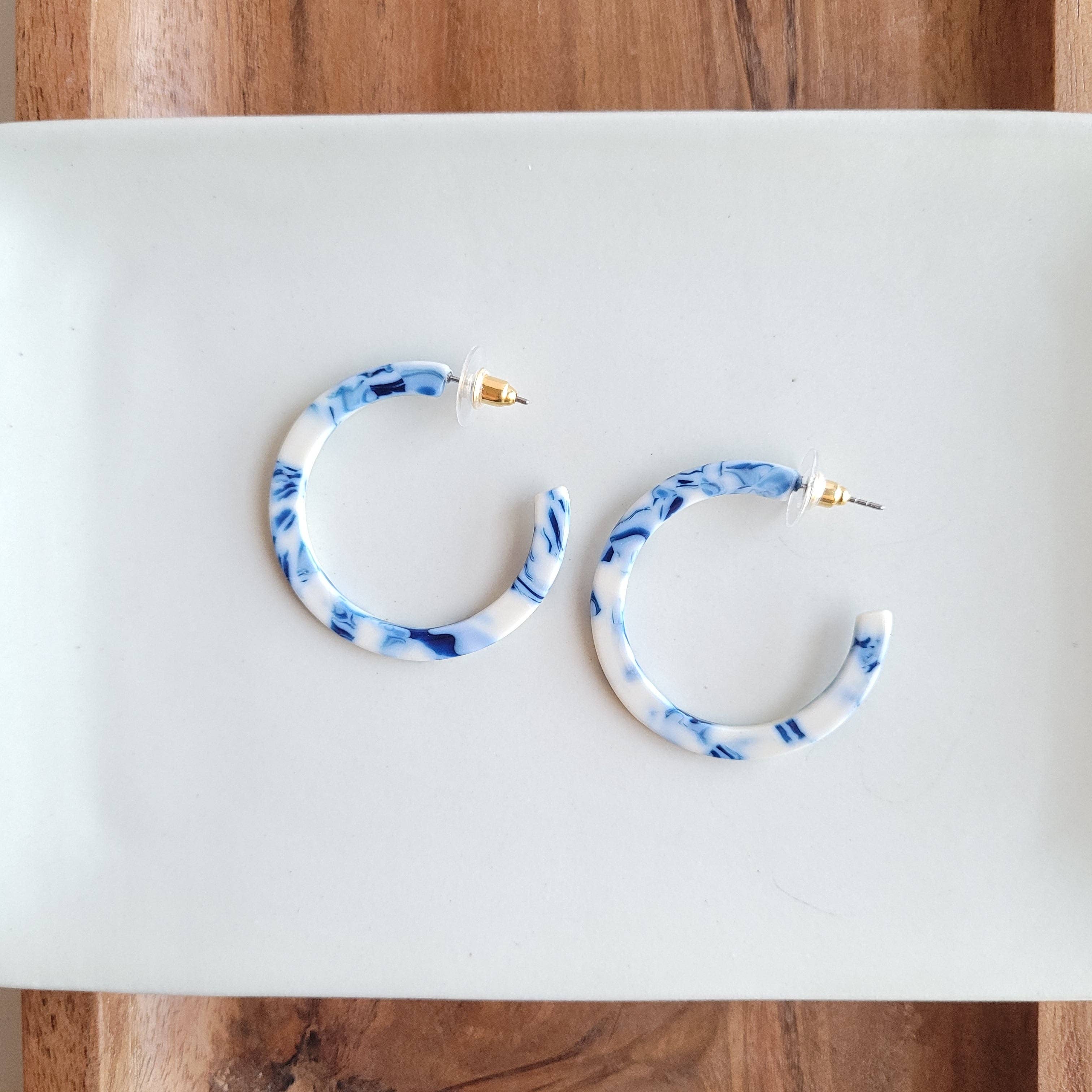 Camy Hoops - Greek Goddess Blue // Earrings, Gifts - Image 1