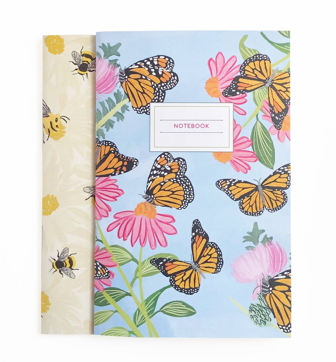 Bees and Monarch Butterfly Notebook Set - Image 1