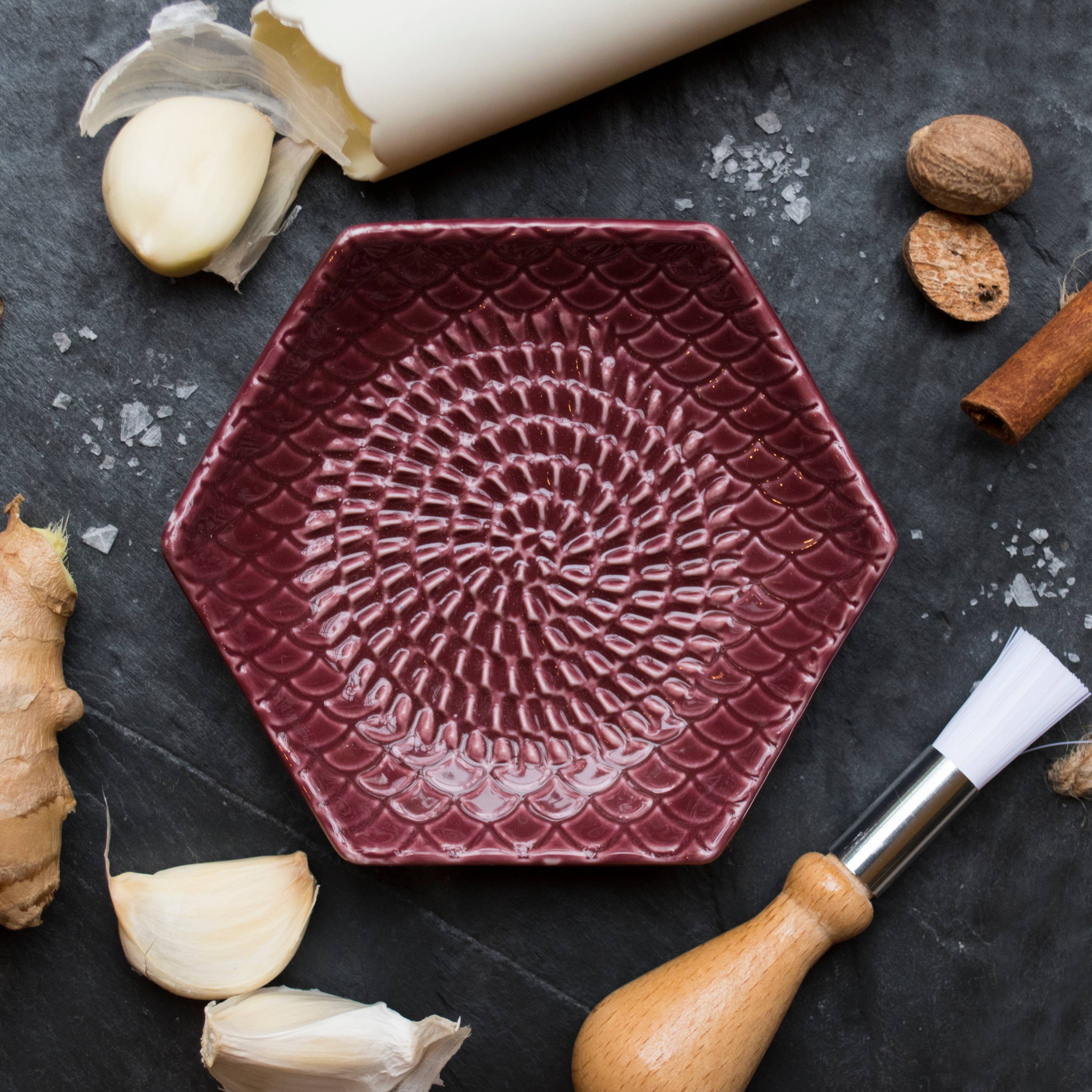 Wine 3 Piece Set: Ceramic Grater, Peeler, Brush - Image 1