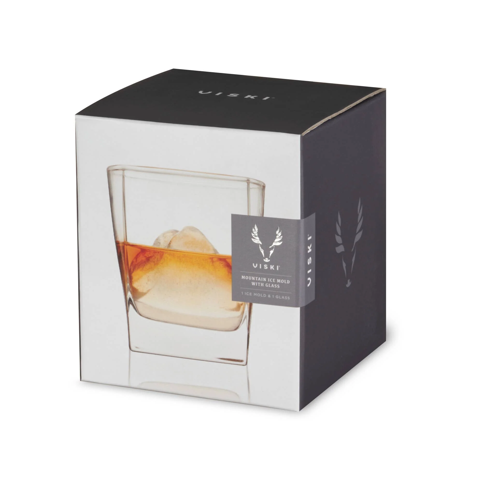 Glacier Rocks® Mountain Ice Mold and Crystal Whiskey Glass - Image 2