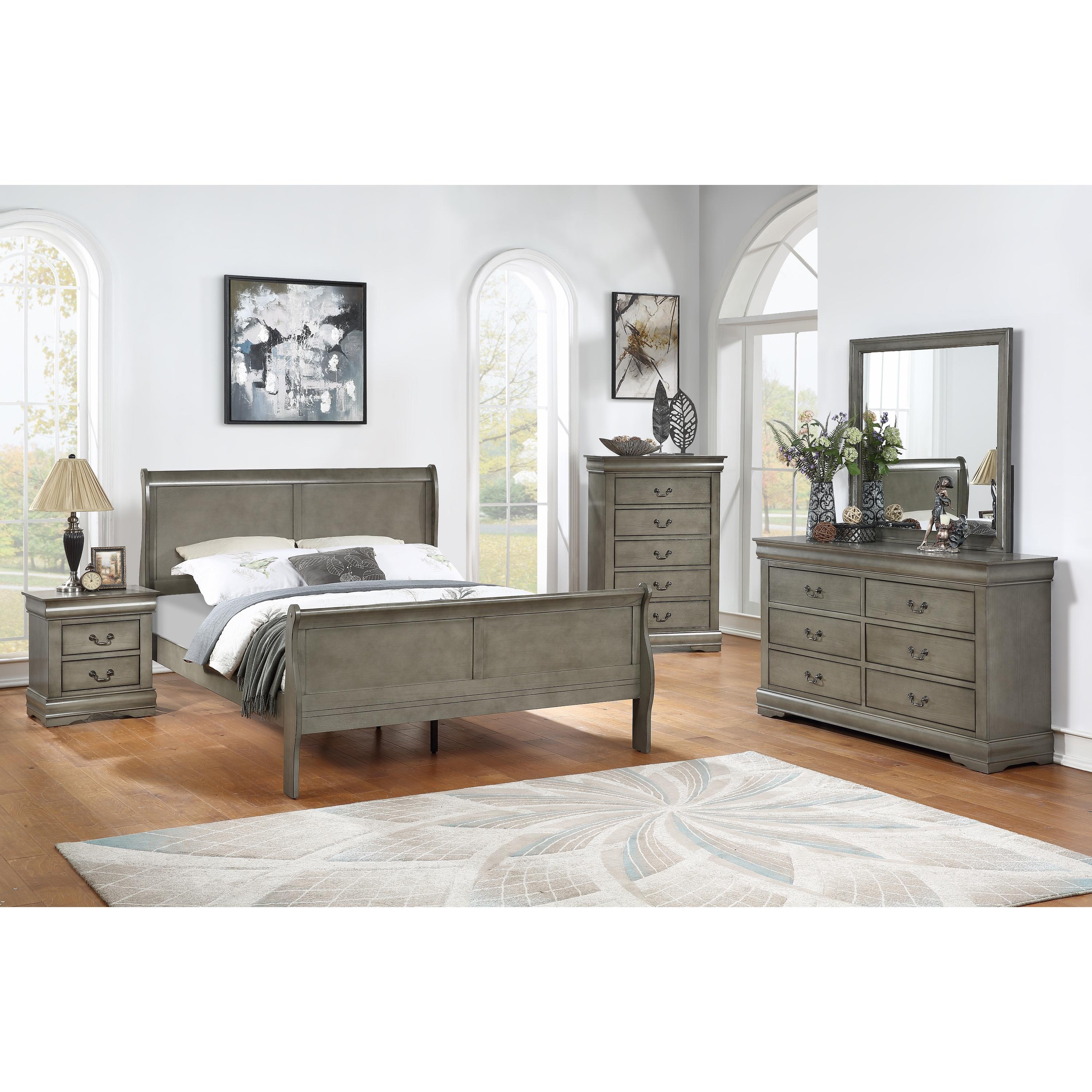 Crown Mark Louis Philip B3550 6 pc Twin Sleigh Bedroom Set - Image 1