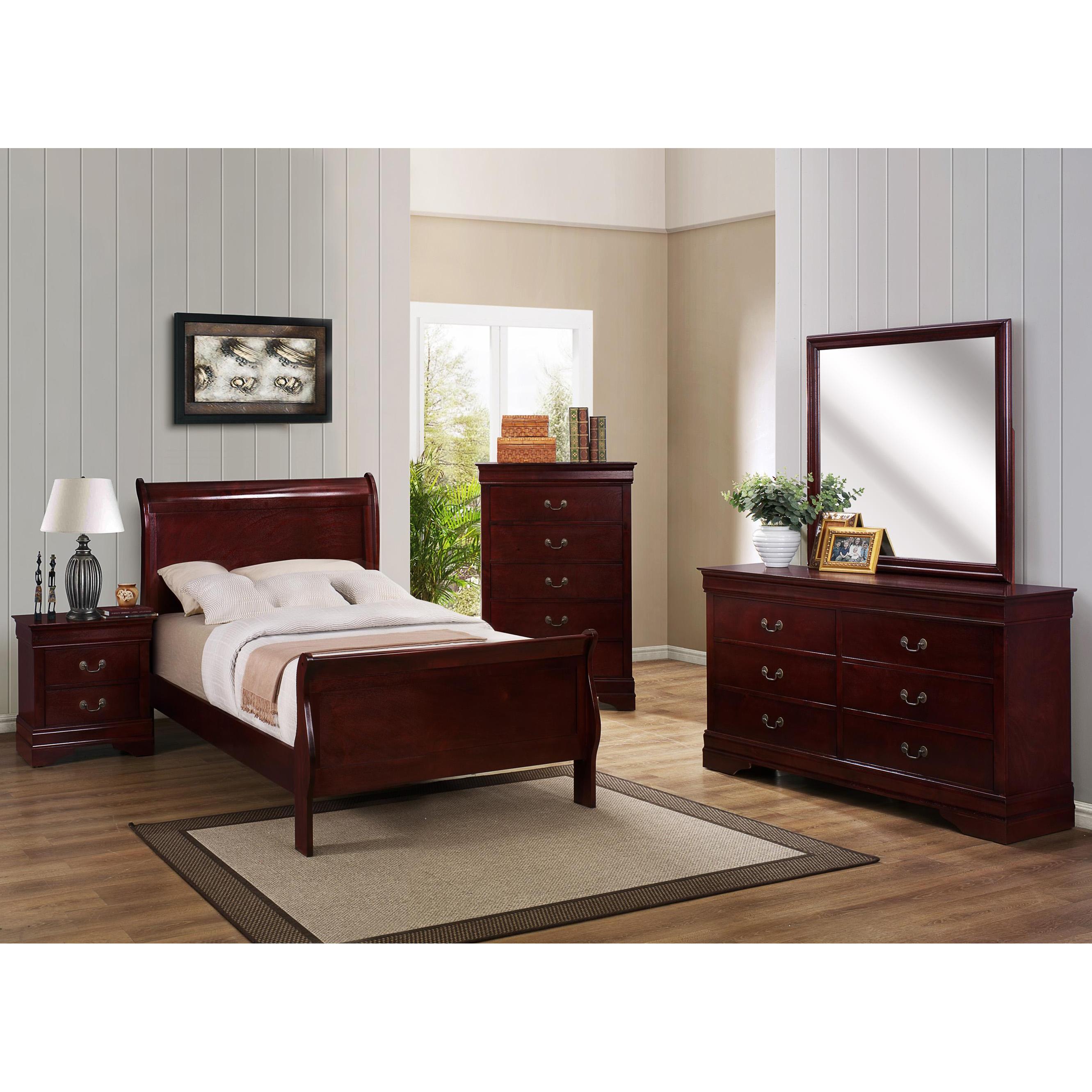 Crown Mark Louis Philip B3850 6 pc Twin Sleigh Bedroom Set - Image 1