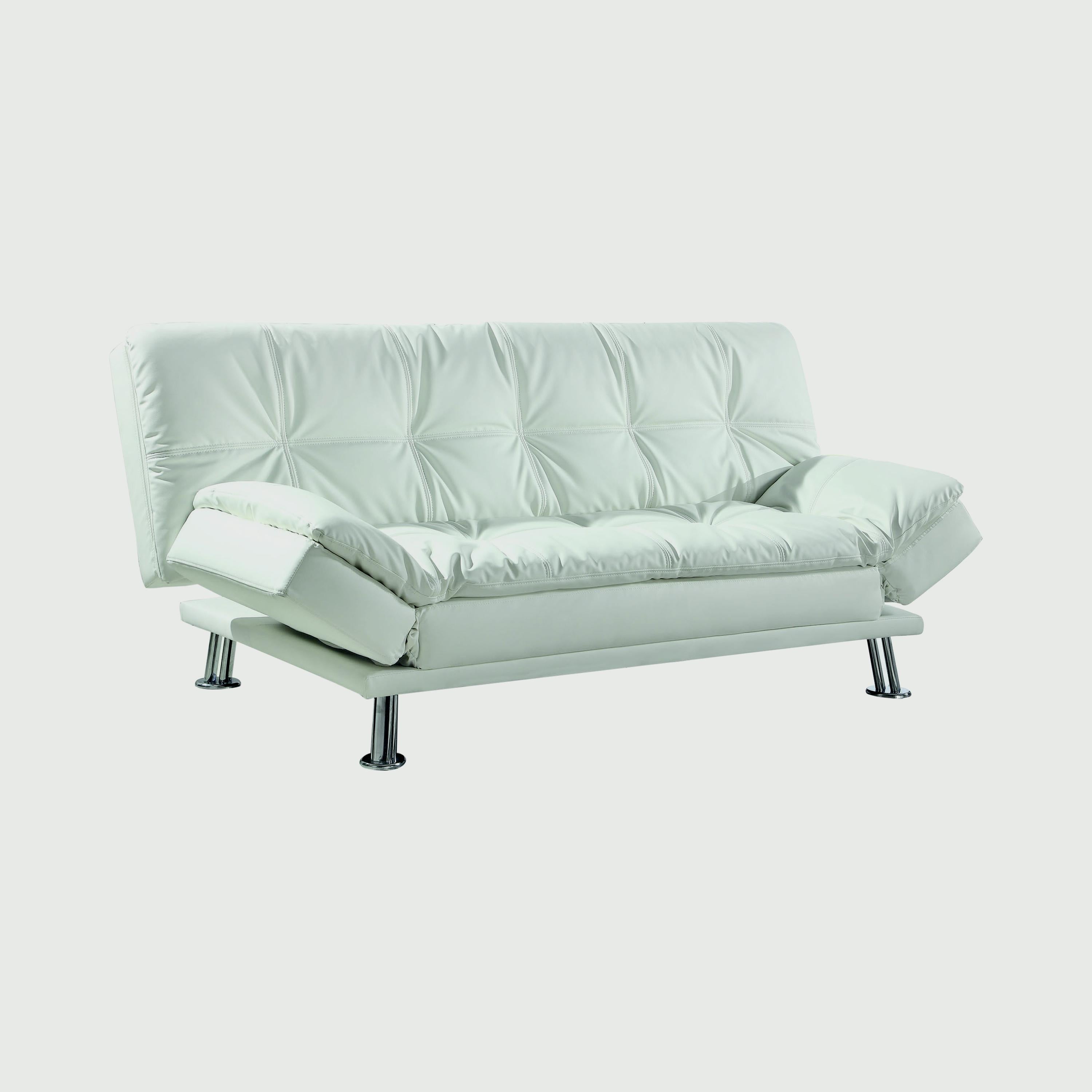 Coaster Furniture Dilleston 300291 Upholstered Tufted Convertible Sofa Bed - White - Image 1