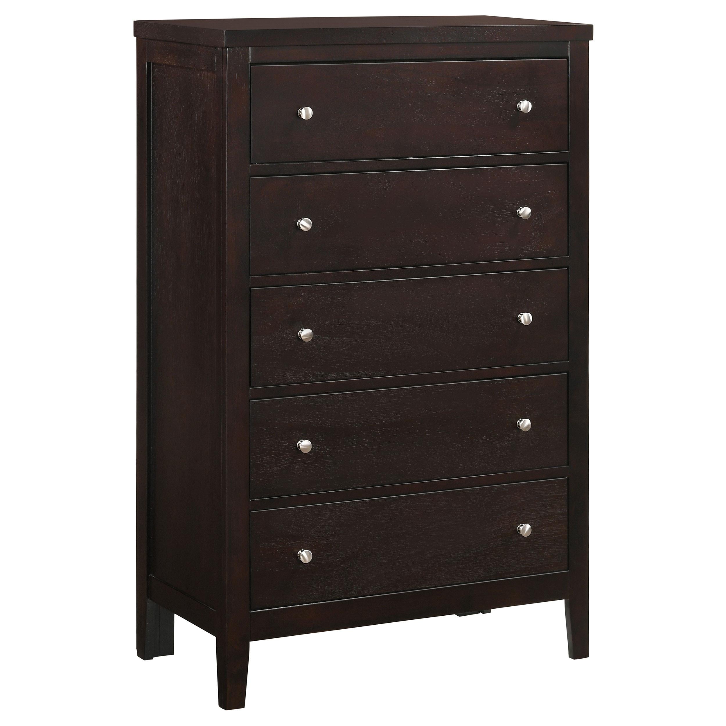 Coaster Furniture Carlton 202095 5-Drawer Bedroom Chest - Cappuccino - Image 1