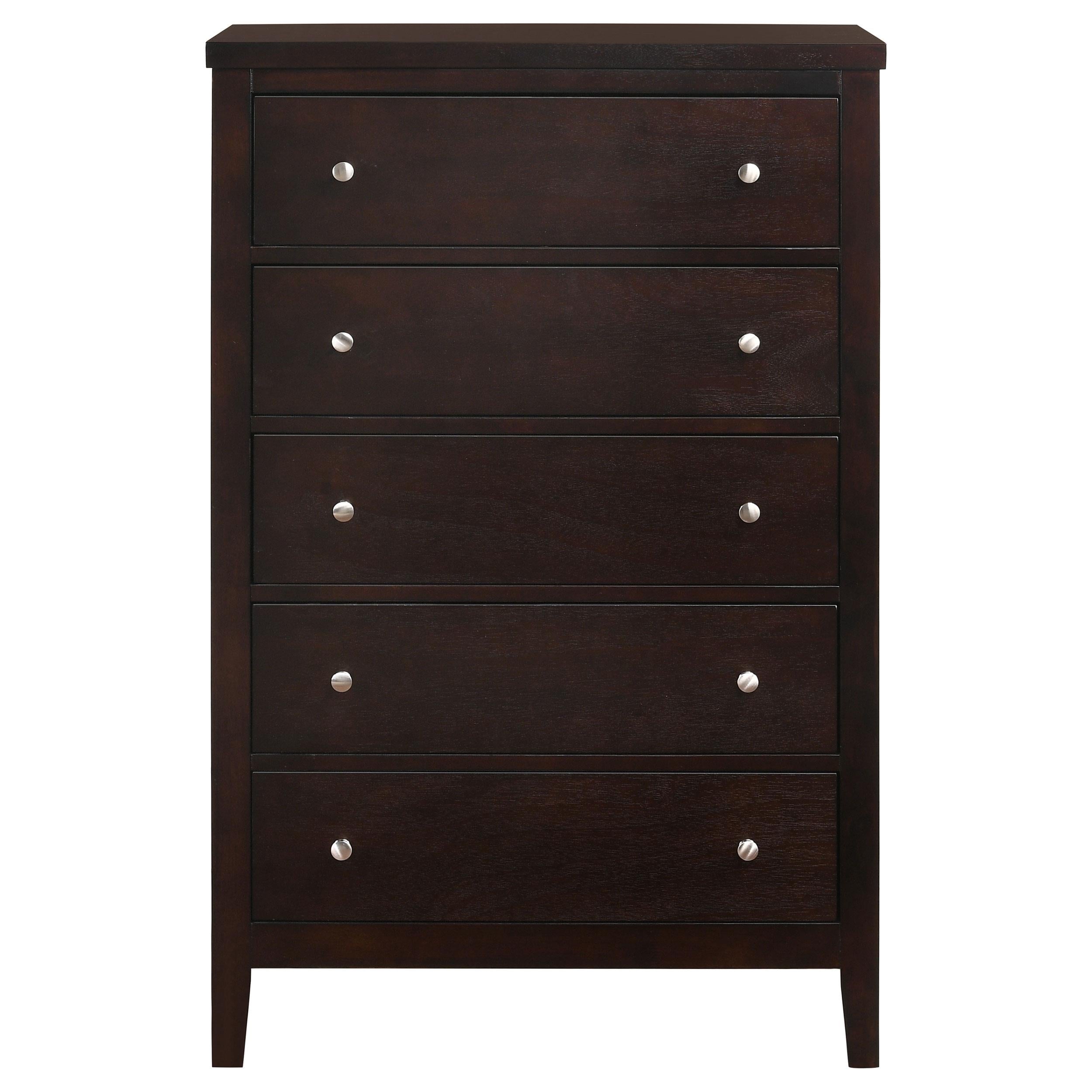 Coaster Furniture Carlton 202095 5-Drawer Bedroom Chest - Cappuccino - Image 2