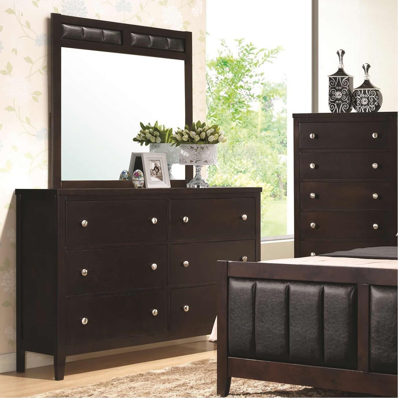 Coaster Furniture Carlton 202094 Dresser Mirror - Cappuccino - Image 2