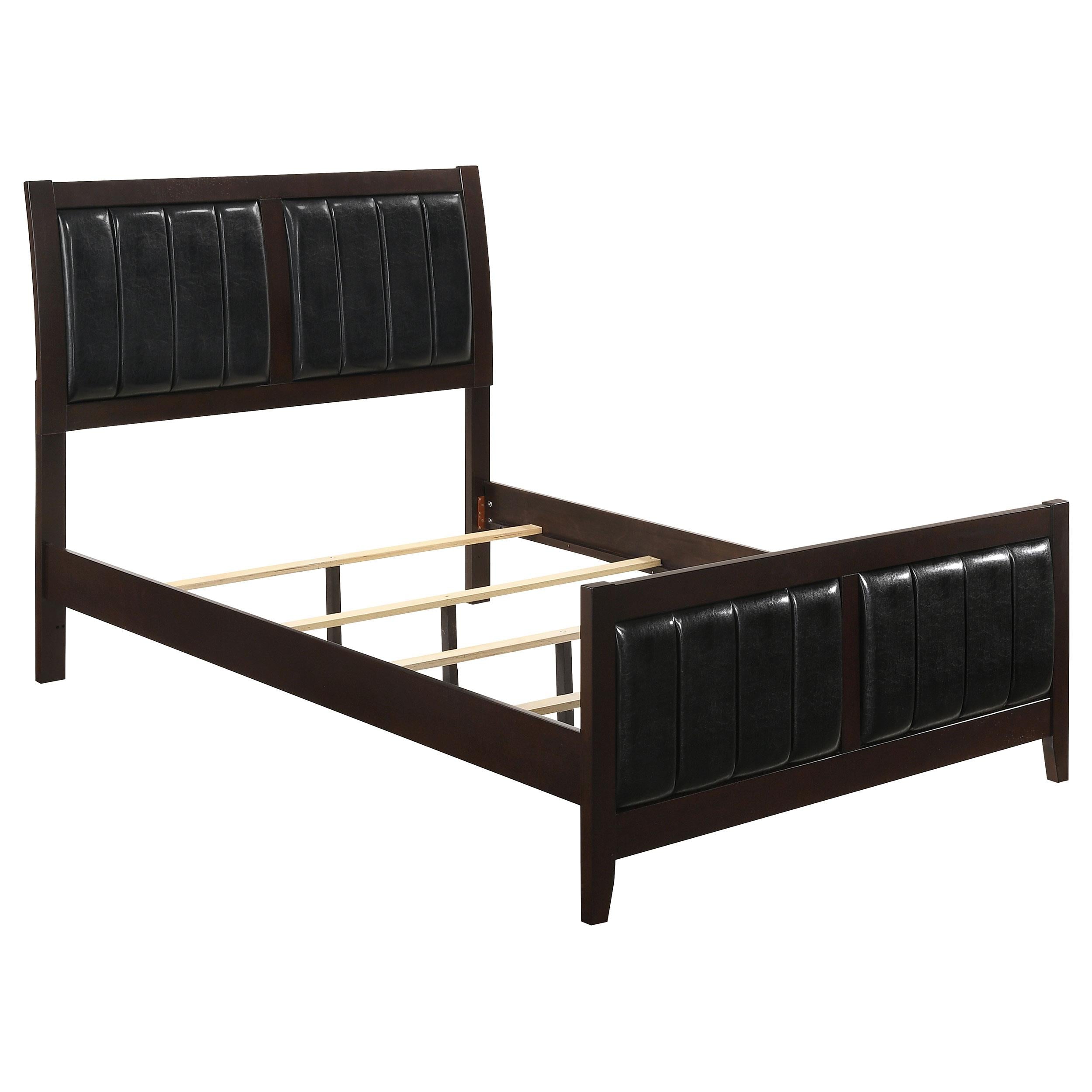 Coaster Furniture Carlton 202091KE Wood Eastern King Panel Bed - Cappuccino - Image 1