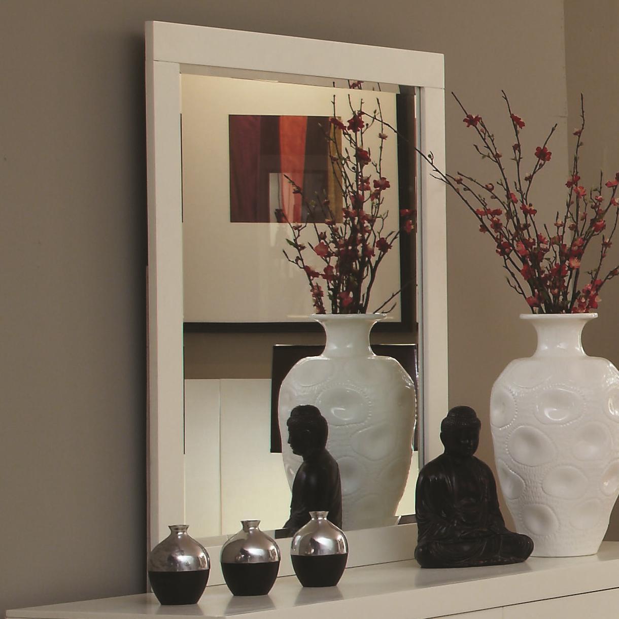 Coaster Furniture Jessica 202994 Dresser Mirror - Snow White - Image 1