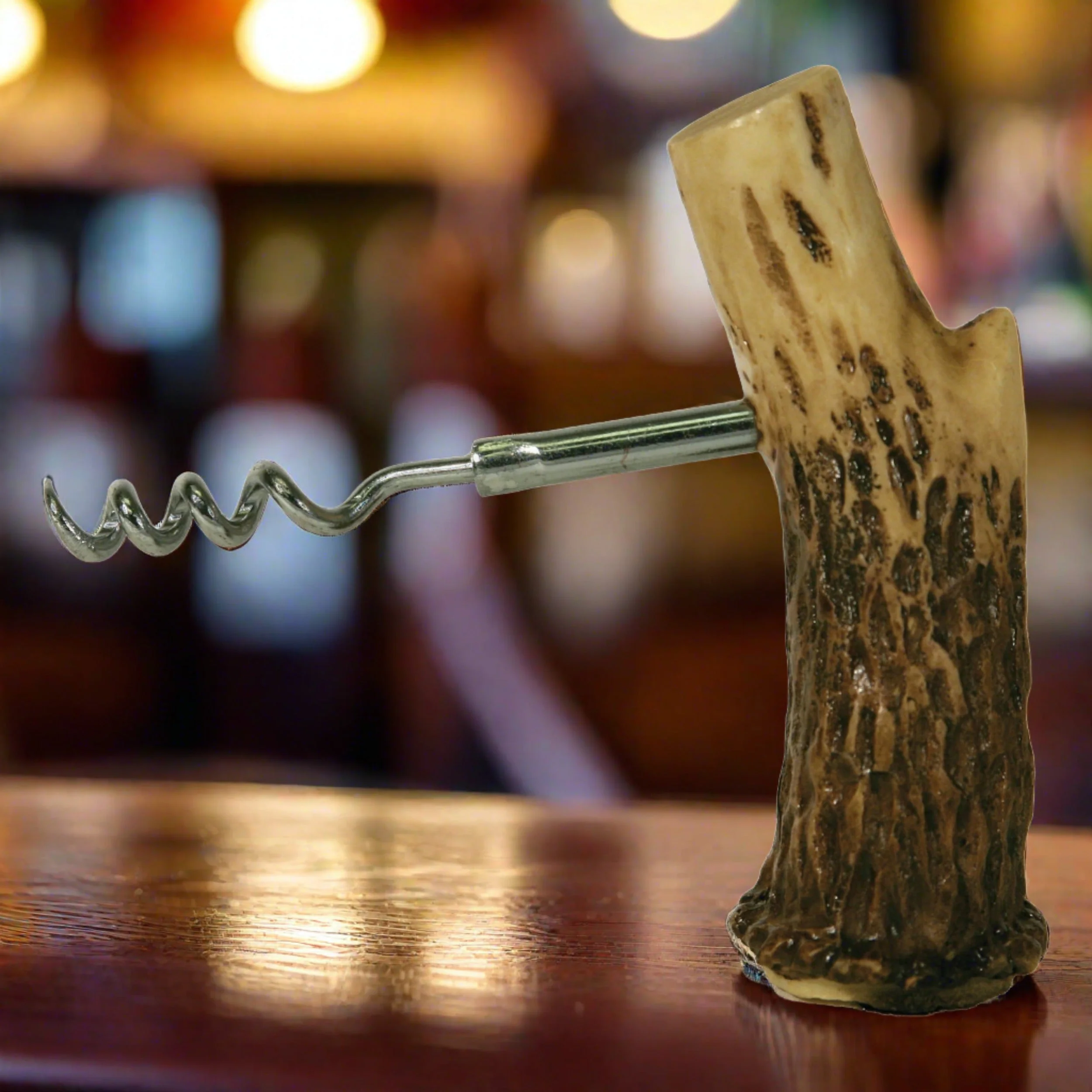 Cork Screw and Bottle Stop-Antler