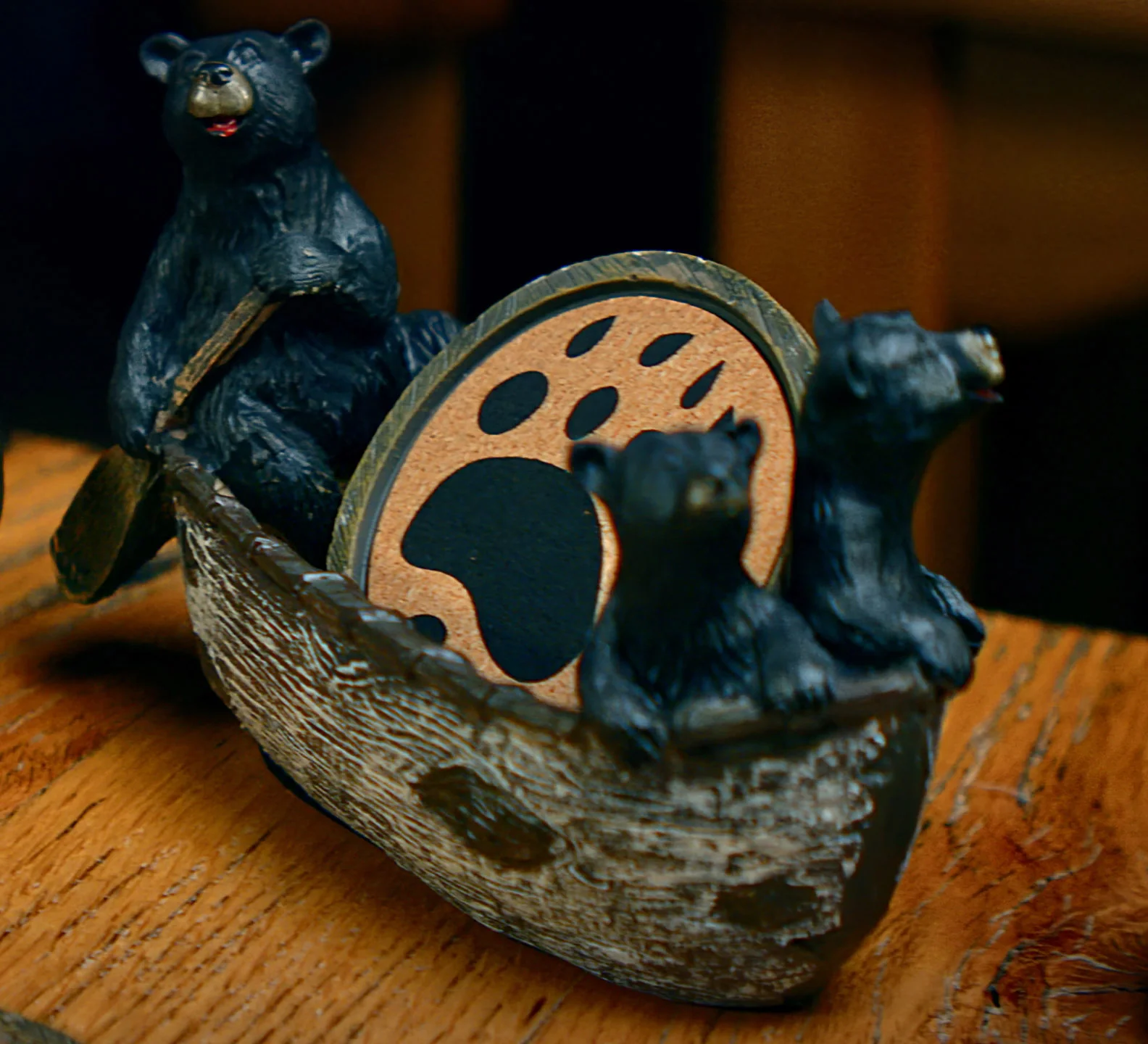 Coaster Set-Bears in Boat - Image 1