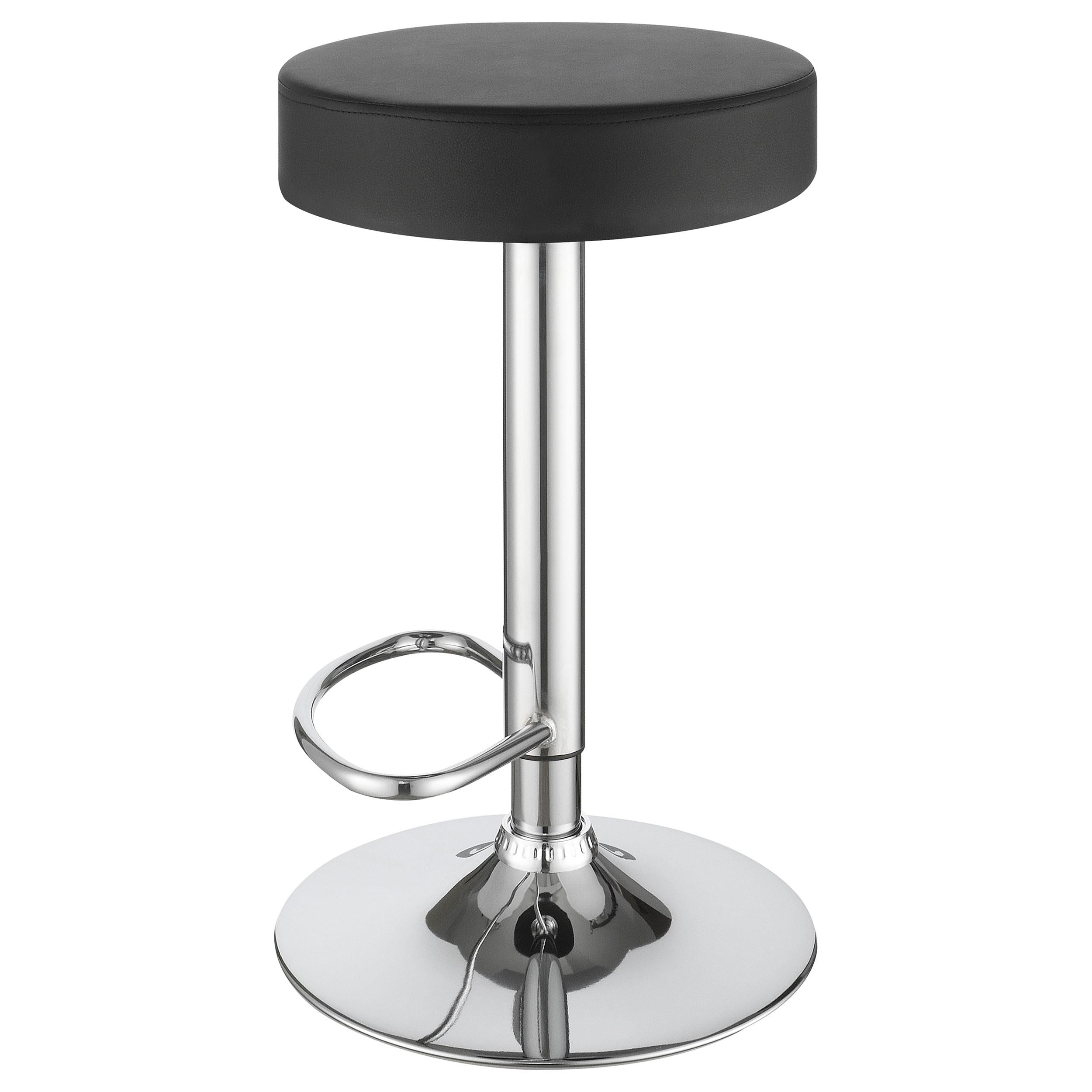 Coaster Furniture Ramses 102558 29" Adjustable Bar Stool - Chrome and Black - Image 3