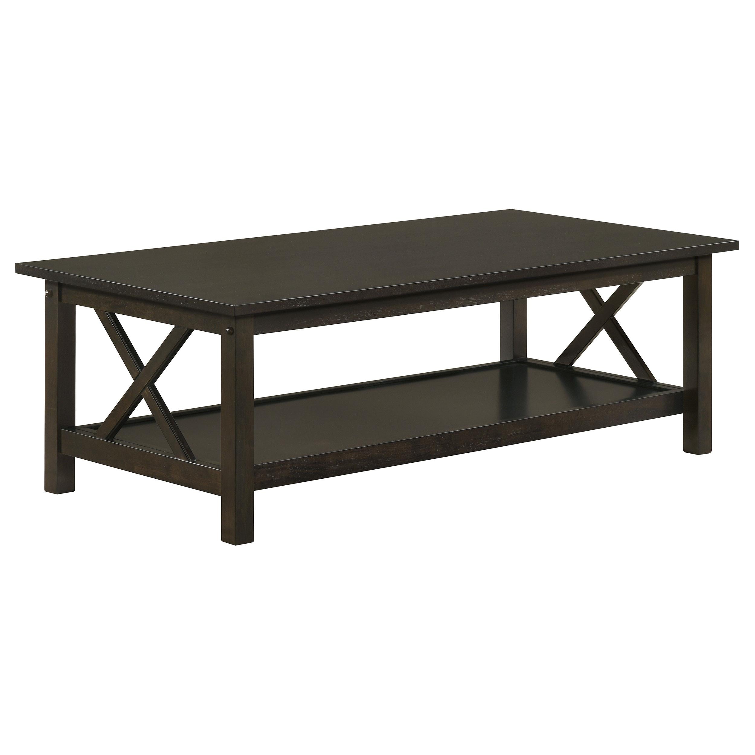 Coaster Furniture Rachelle 5909 3-piece Rectangular Coffee Table Set - Deep Merlot - Image 2