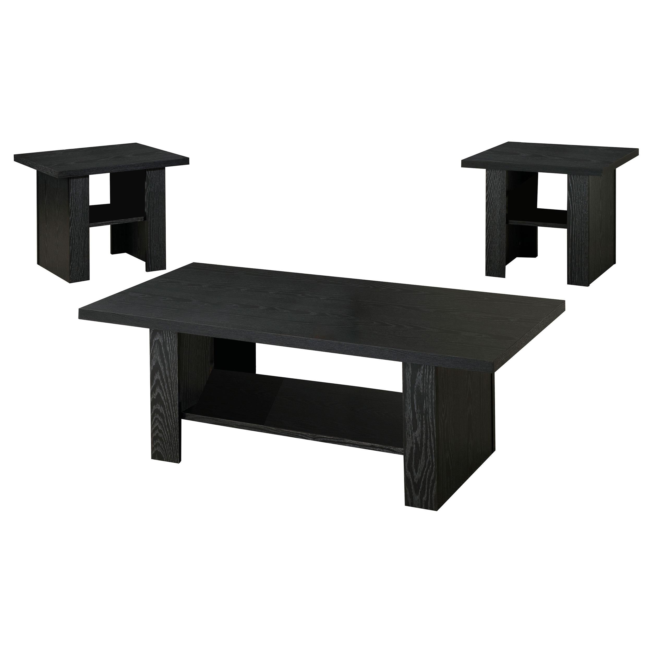 Coaster Furniture Rodez 700345 3-piece Engineered Wood Coffee Table Set - Black Oak - Image 1