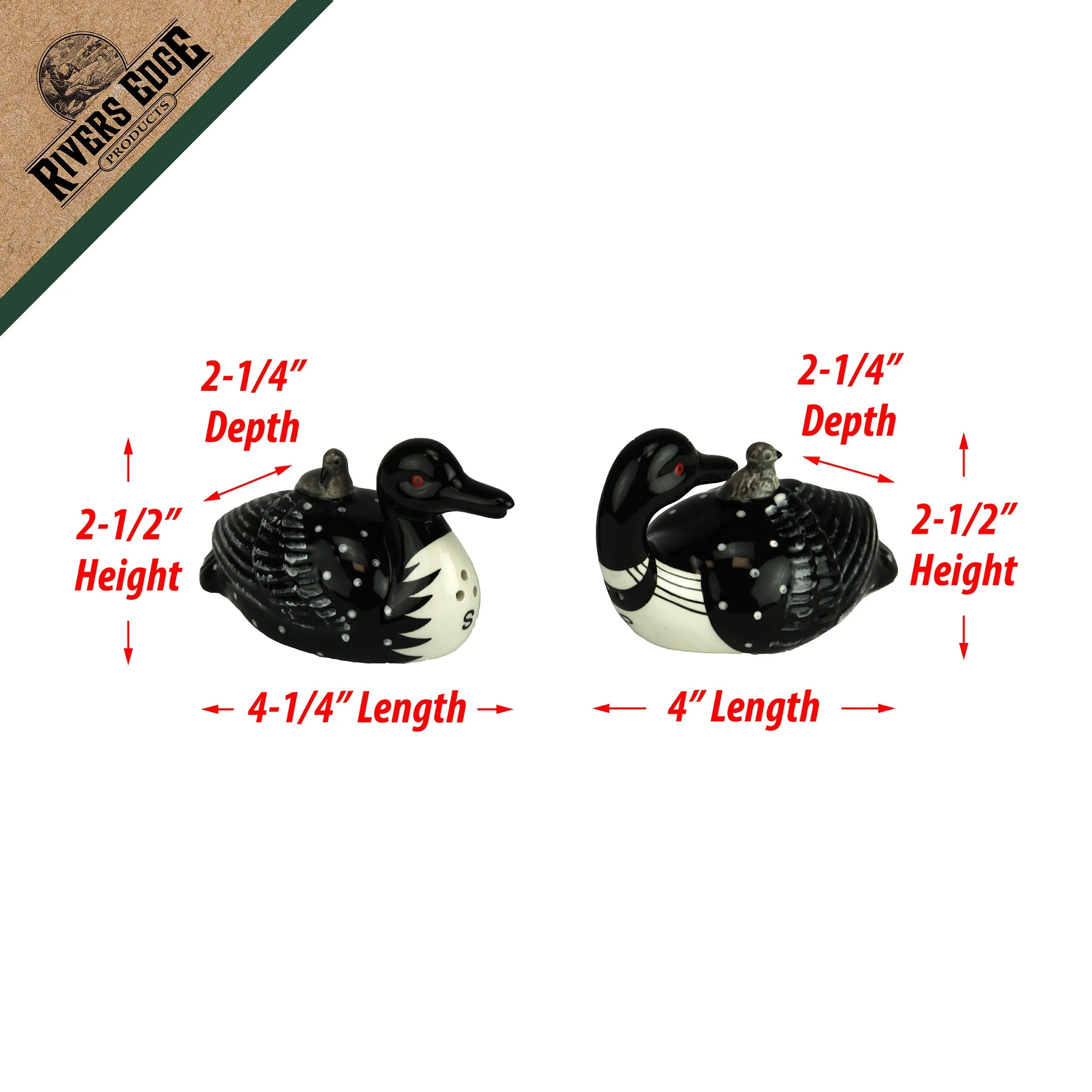 Salt and Pepper Shakers-Loon - Image 2