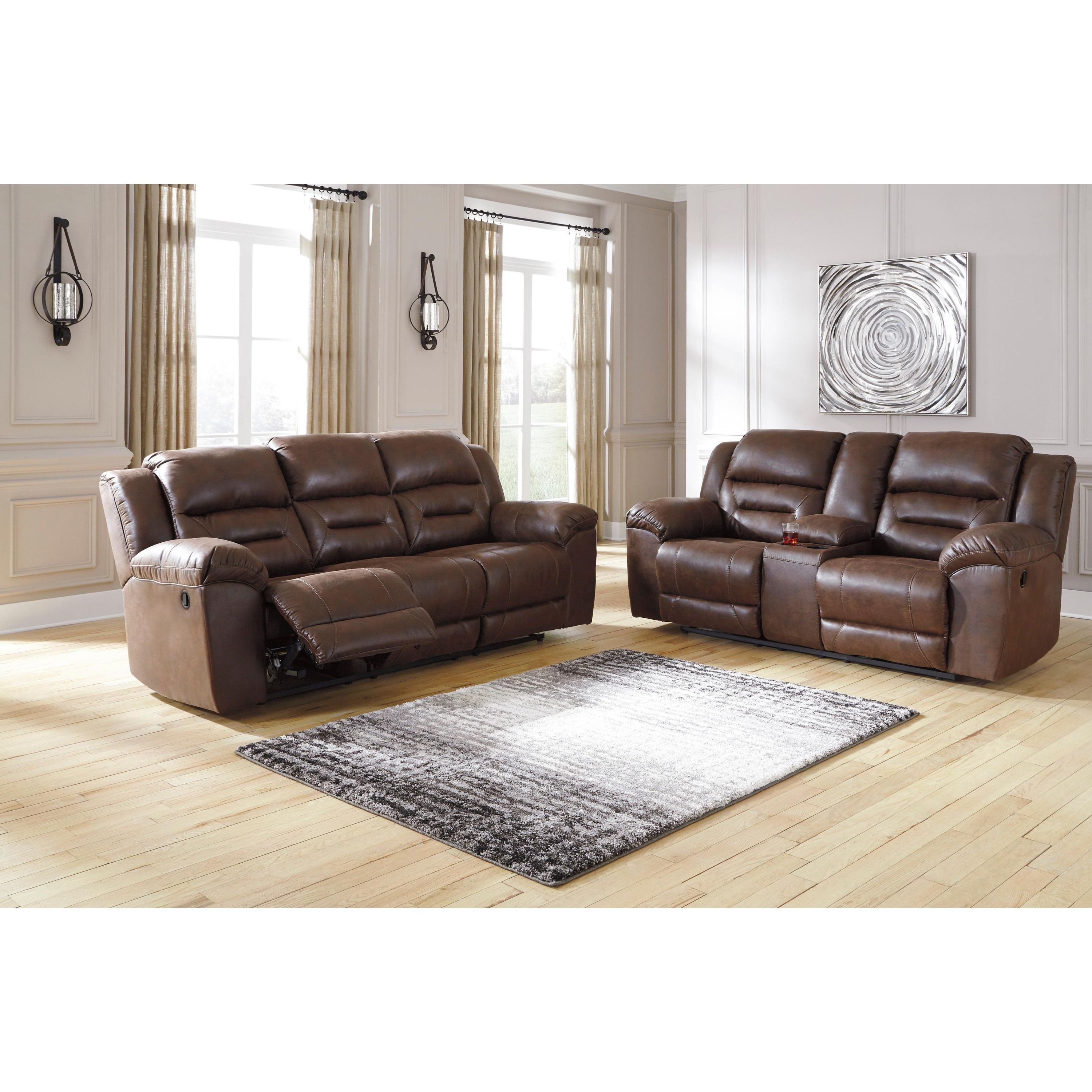 Signature Design by Ashley Stoneland 39904U1 2 pc Reclining Living Room Set – Chocolate