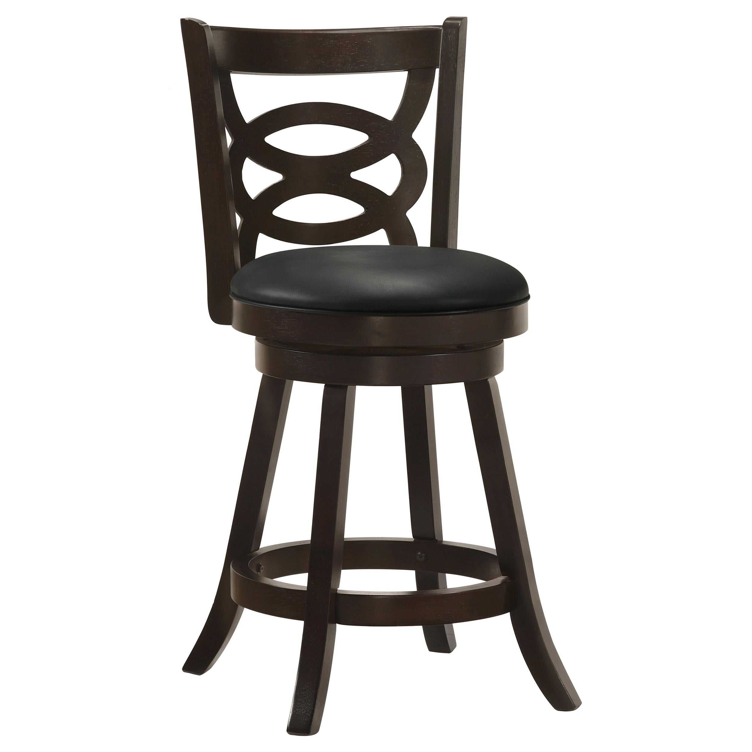 Coaster Furniture Calecita 101929 Wood Swivel Counter Stool - Cappuccino (Set of 2) - Image 1