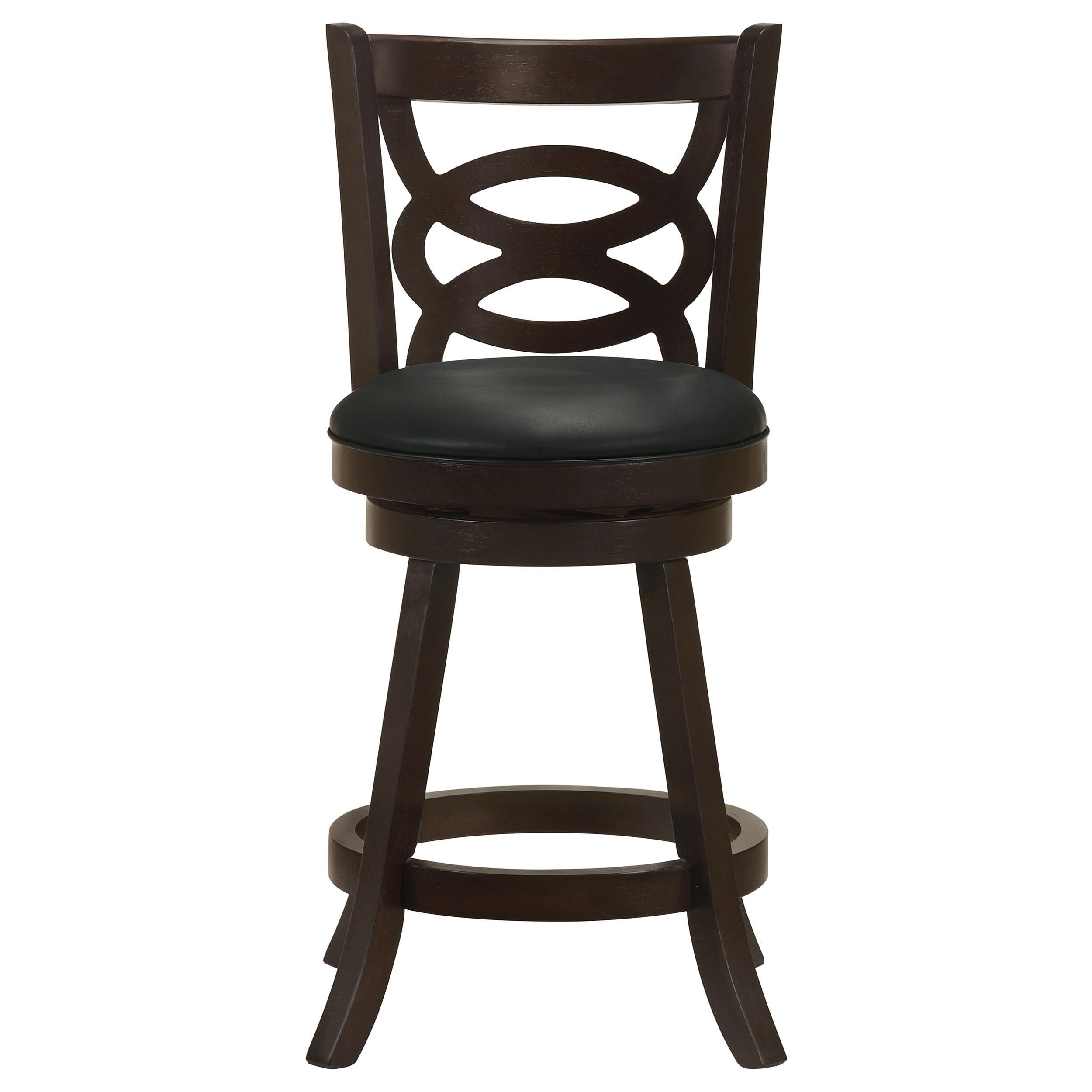 Coaster Furniture Calecita 101929 Wood Swivel Counter Stool - Cappuccino (Set of 2) - Image 2