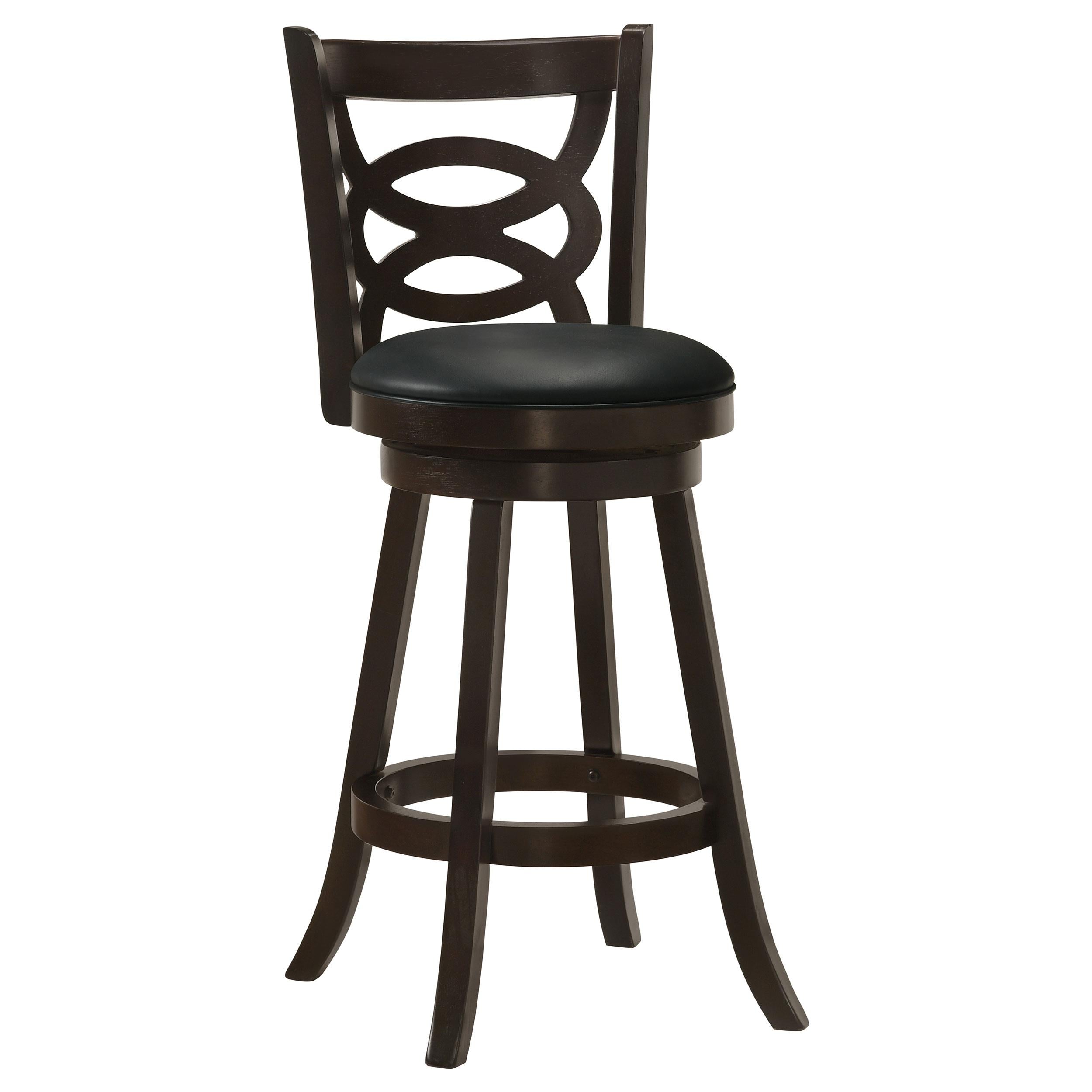 Coaster Furniture Calecita 101930 Wood Swivel Bar Stool - Cappuccino (Set of 2) - Image 1