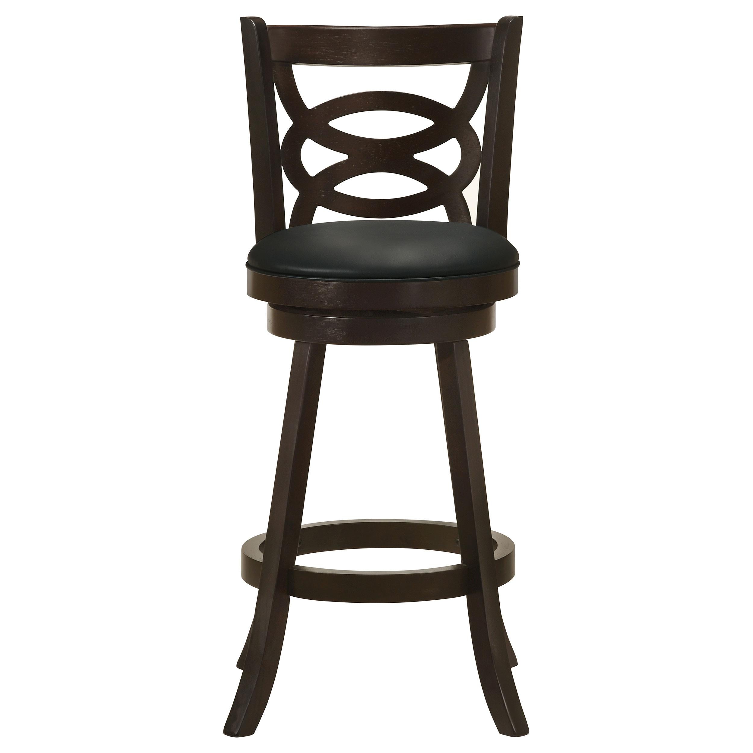 Coaster Furniture Calecita 101930 Wood Swivel Bar Stool - Cappuccino (Set of 2) - Image 2